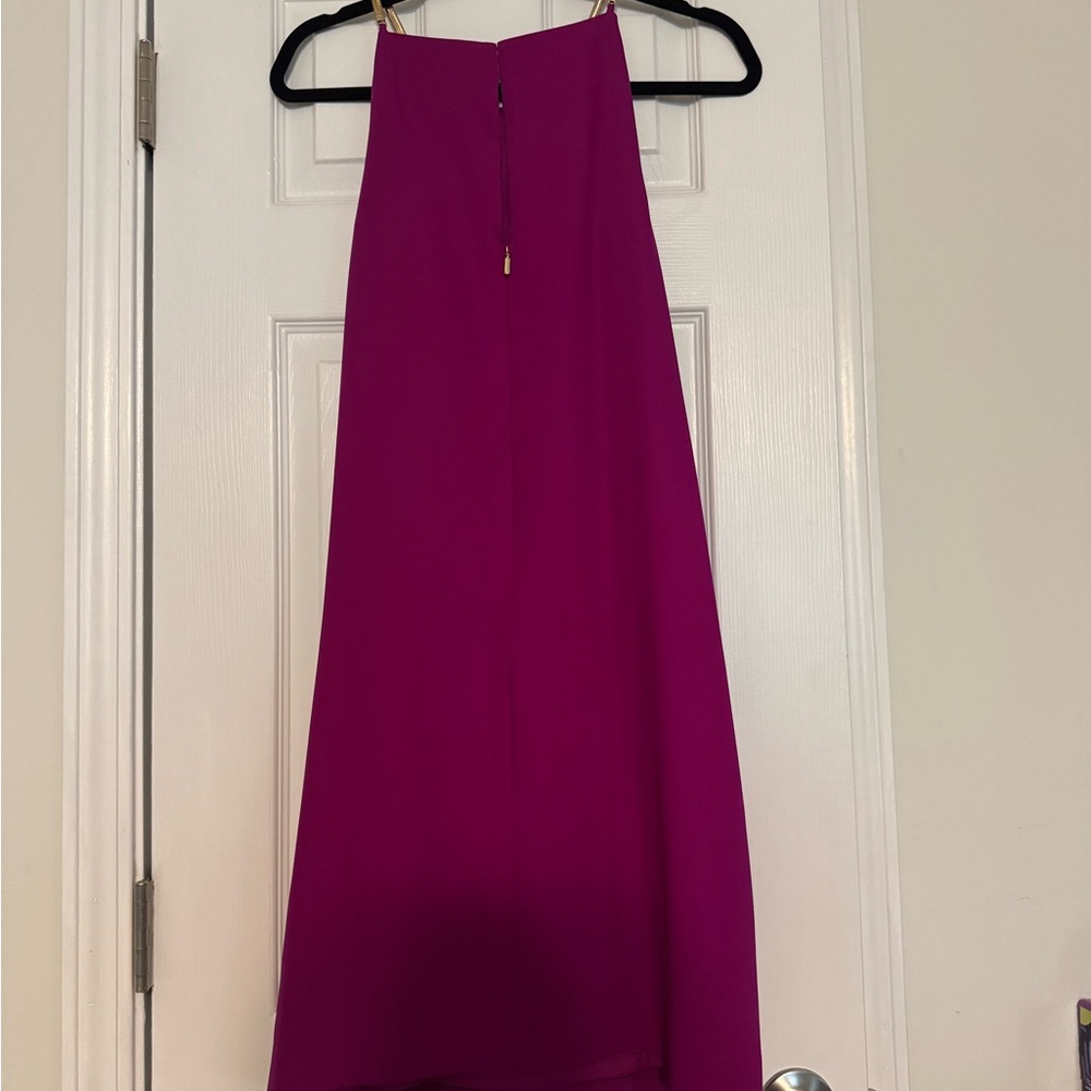 Trina Turk Felisha Chain Link Halter Dress in Dewberry - Picture 5 of 8